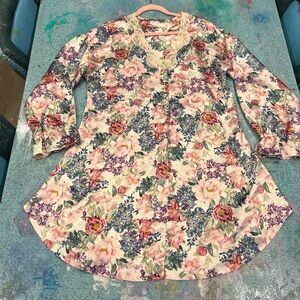 90s Floral Wallpaper Night-Shirt/Dress
